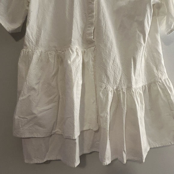 Celima Collection White Cotton Poplin Mini Dress Large - Picture 4 of 7